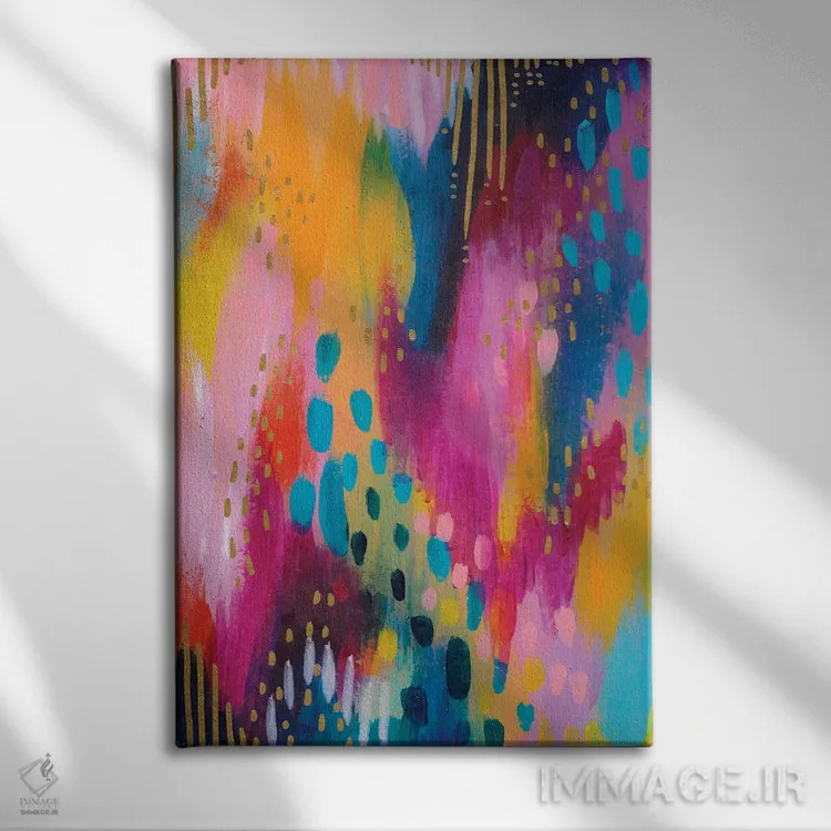 تابلو انتزاعی شماره ۲ اثر اتاوی - نمای روبهرو روی دیوار