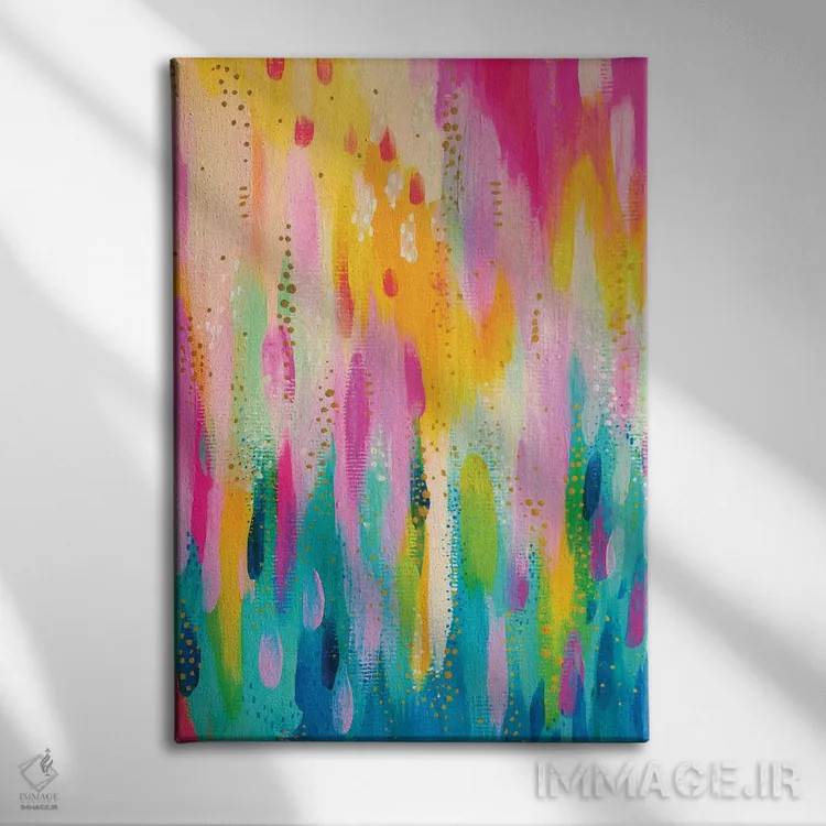 تابلو انتزاعی شماره ۹ اثر اتاوی - نمای روبهرو روی دیوار