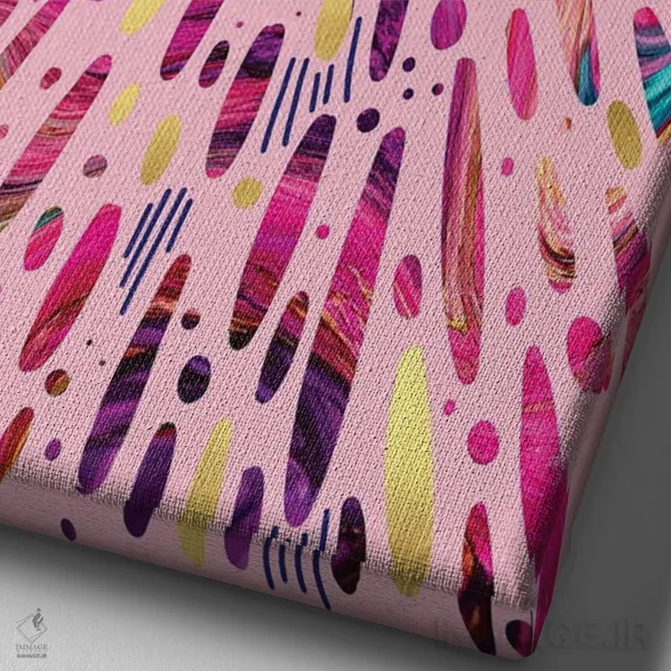 تابلو دکوراتیو انفجار ستاره ای اثر اتاوی - نمای نزدیک بافت بوم