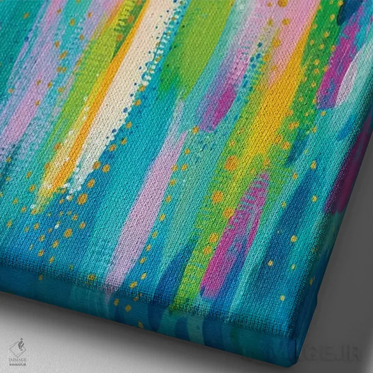 تابلو انتزاعی شماره ۹ اثر اتاوی - نمای نزدیک بافت بوم