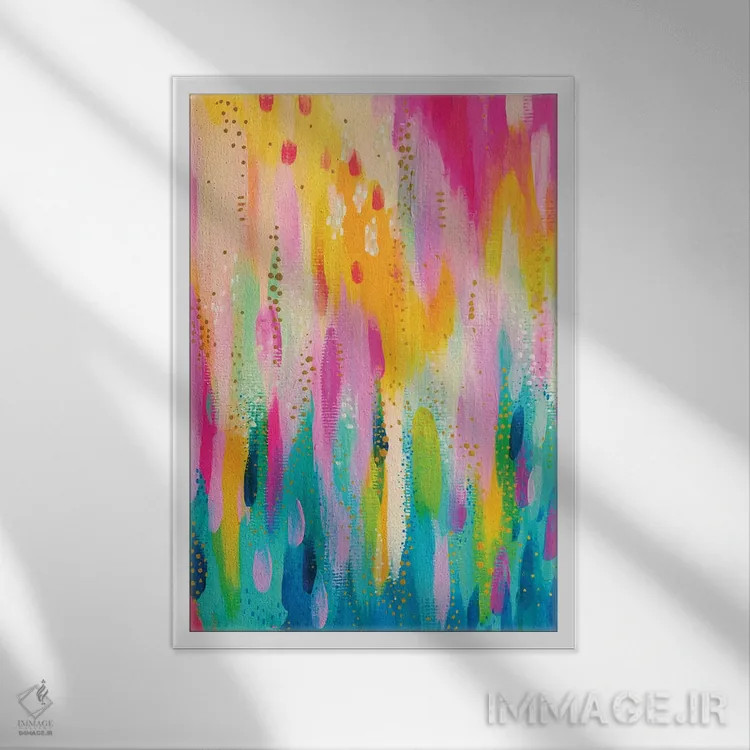 تابلو انتزاعی شماره ۹ اثر اتاوی - نمای قابدار سفید