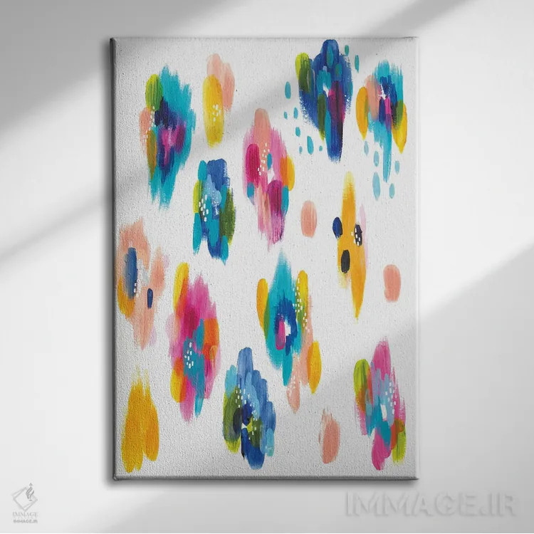تابلو انتزاعی شماره ۶ اثر اتاوی - نمای روبهرو روی دیوار