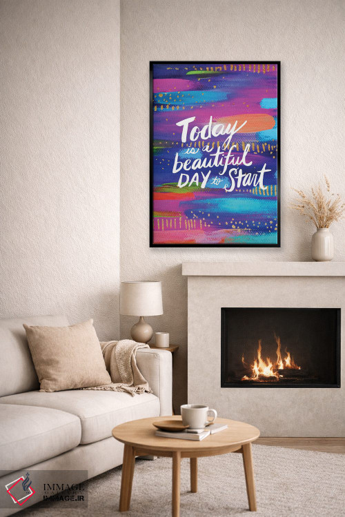 تابلو دکوراتیو امروز شروع کن اثر اتاوی - D5B