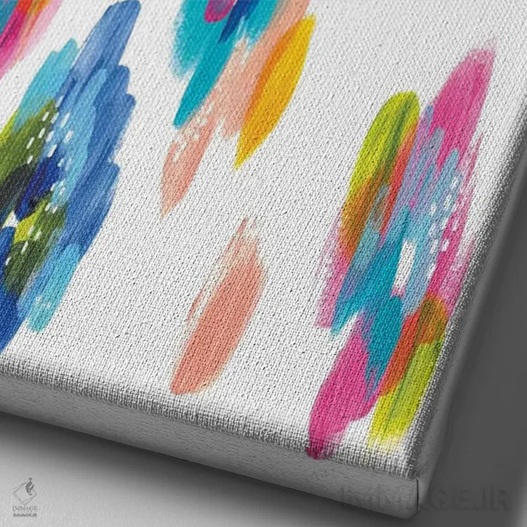 تابلو انتزاعی شماره ۶ اثر اتاوی - نمای نزدیک بافت بوم