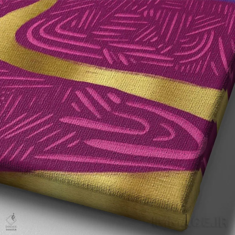 تابلو دکوراتیو ماجراجویی در انتظار است اثر اتاوی - نمای نزدیک بافت بوم