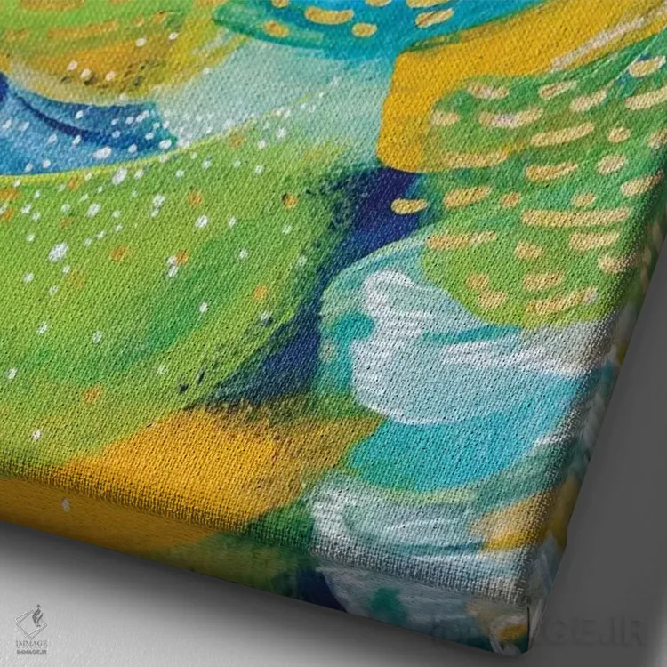 تابلو انتزاعی شماره ۷ اثر اتاوی - نمای نزدیک بافت بوم