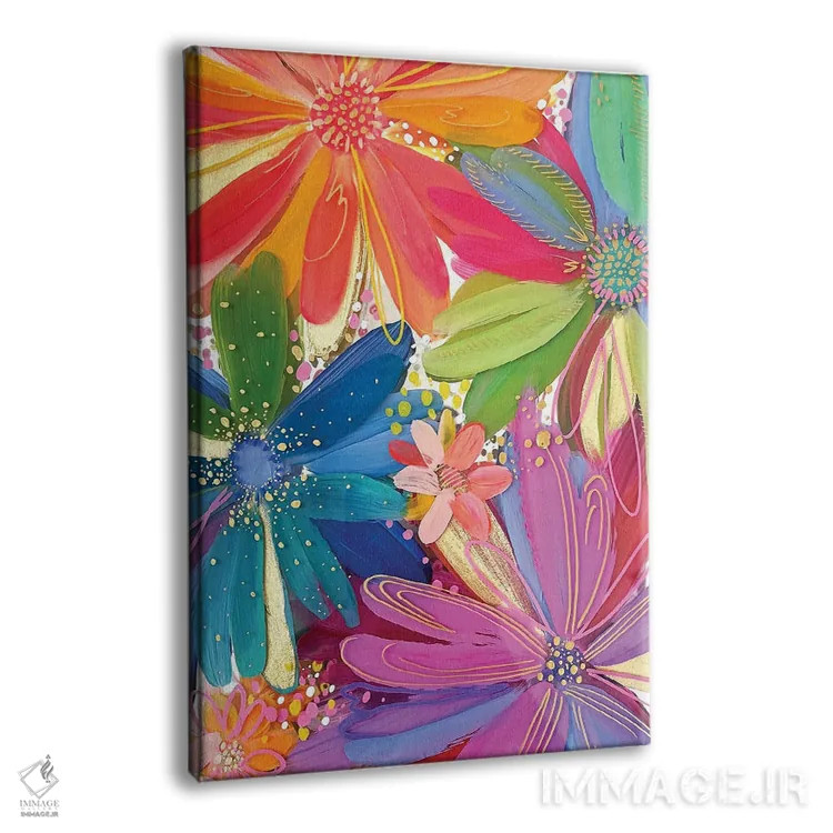 تابلو دکوراتیو گل ها روی شیشه I اثر اتاوی - نمای پرسپکتیو محصول