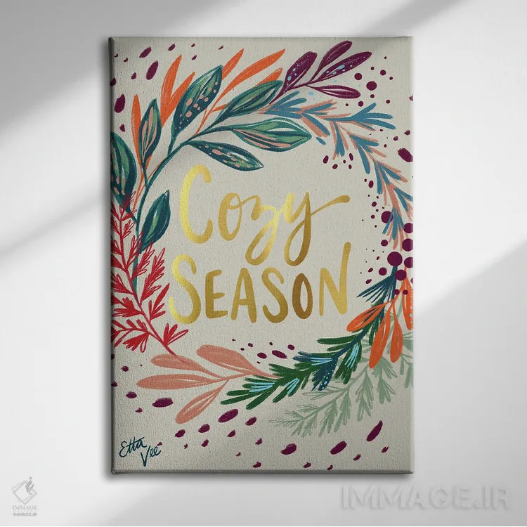 تابلو دکوراتیو فصل دلپذیر اثر اتاوی - نمای روبهرو روی دیوار