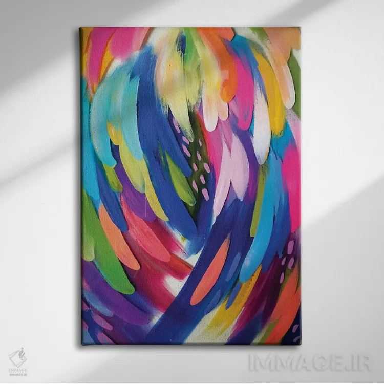 تابلو انتزاعی شماره ۱۰ اثر اتاوی - نمای روبهرو روی دیوار