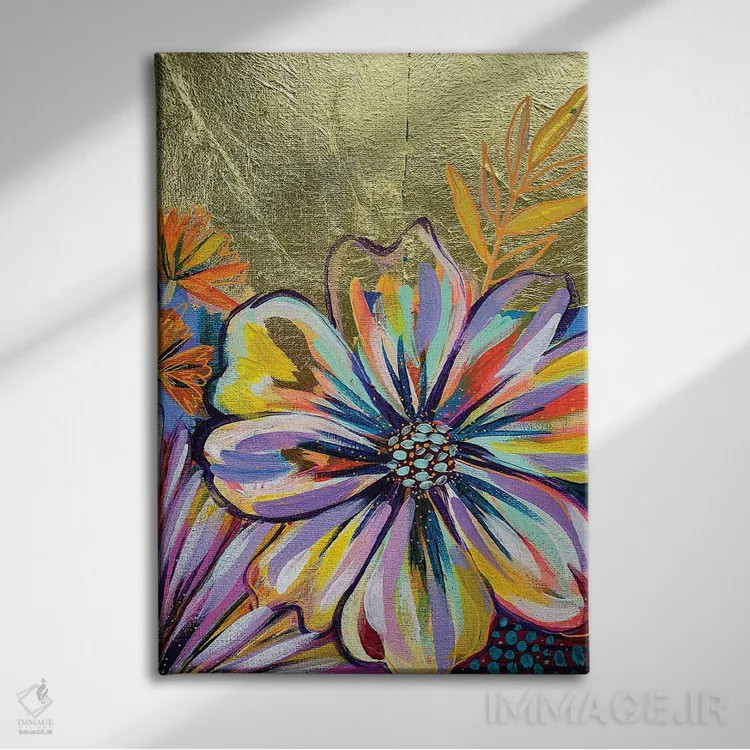 تابلو دکوراتیو باغ زراندود I اثر اتاوی - نمای روبهرو روی دیوار