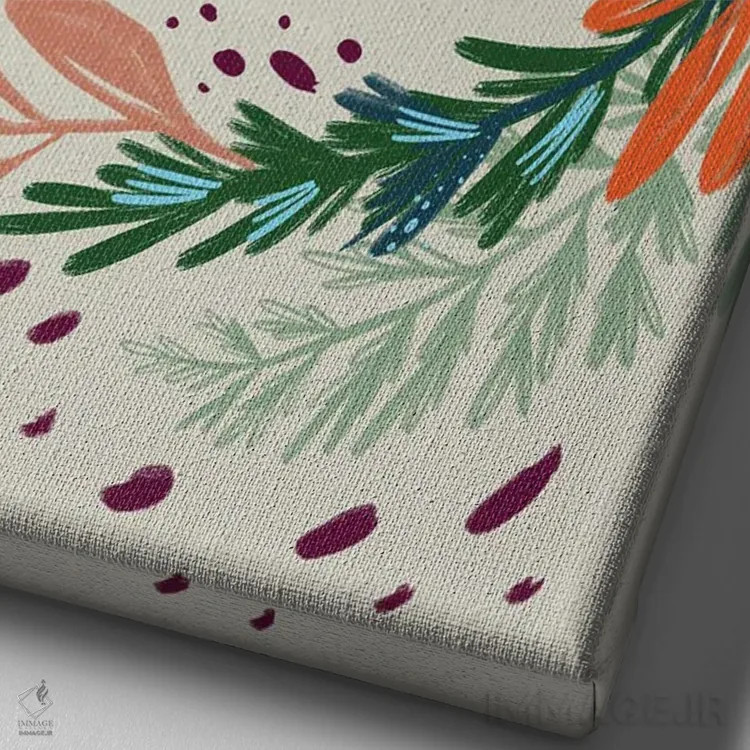 تابلو دکوراتیو فصل دلپذیر اثر اتاوی - نمای نزدیک بافت بوم