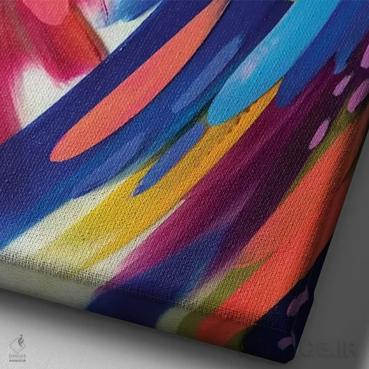 تابلو انتزاعی شماره ۱۰ اثر اتاوی - نمای نزدیک بافت بوم