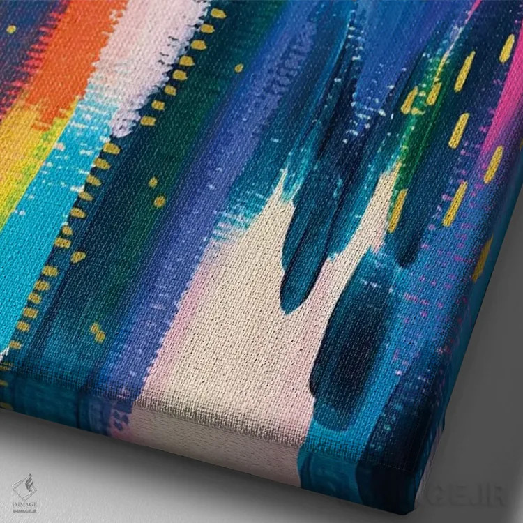 تابلو انتزاعی شماره ۸ اثر اتاوی - نمای نزدیک بافت بوم