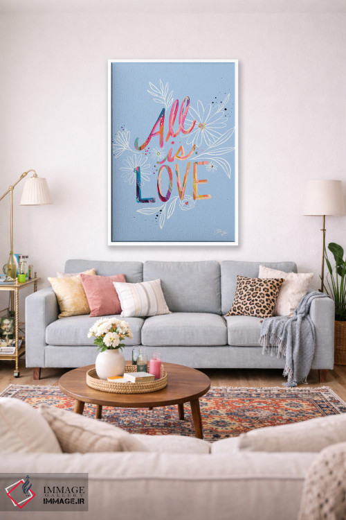 تابلو دکوراتیو همه چیز عشق است اثر اتاوی - D1W
