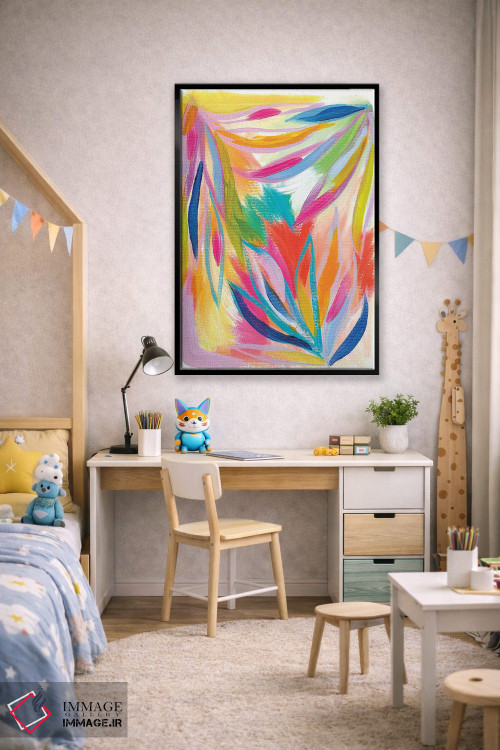 تابلو انتزاعی نخل پراکنده سوم اثر اتاوی - D3B