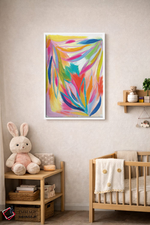 تابلو انتزاعی نخل پراکنده سوم اثر اتاوی - D4W