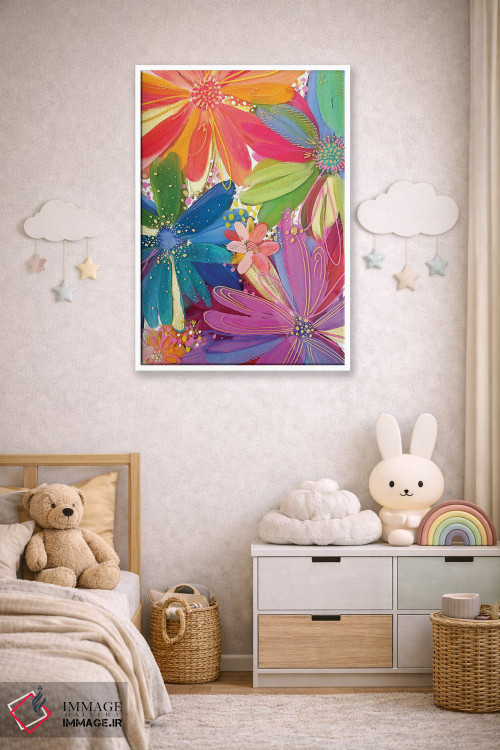 تابلو دکوراتیو گل ها روی شیشه I اثر اتاوی - D4W