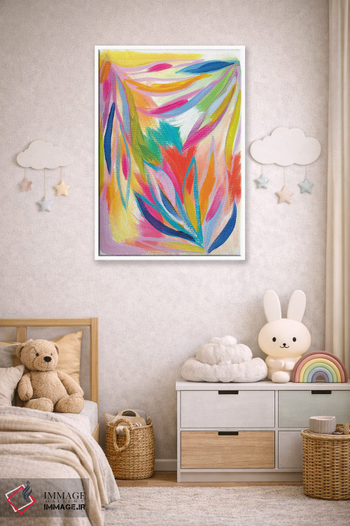 تابلو انتزاعی نخل پراکنده سوم اثر اتاوی - D5W