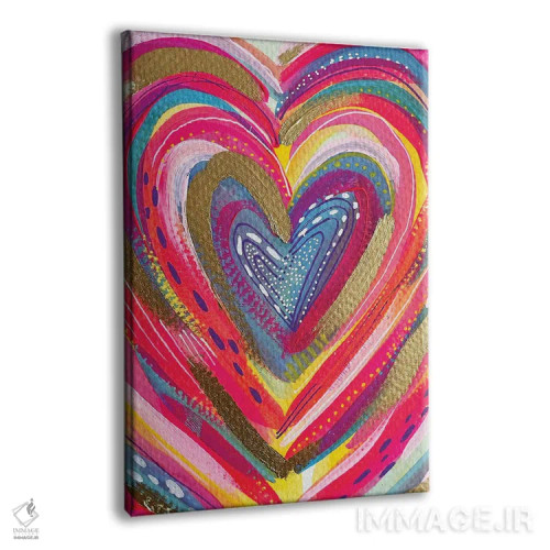 تابلو دکوراتیو قلب پرتوافشان III اثر اتاوی - نمای پرسپکتیو محصول