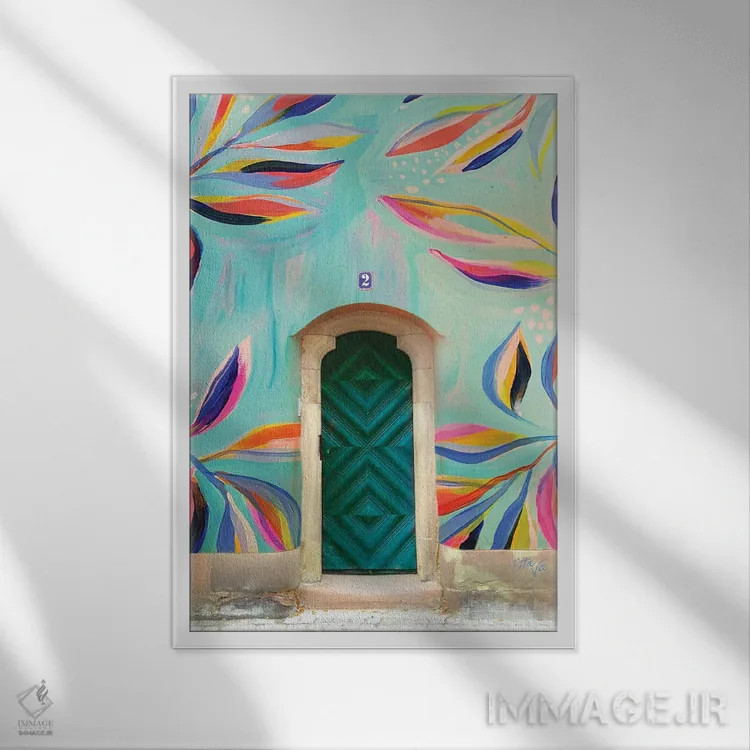 تابلو دکوراتیو خانه خوشبخت هفتم اثر اتاوی - نمای قابدار سفید