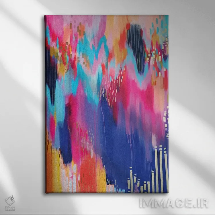 تابلو انتزاعی شماره ۱۴ اثر اتاوی - نمای روبهرو روی دیوار