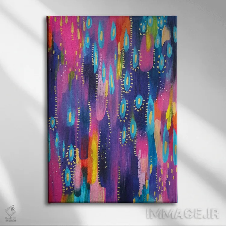 تابلو انتزاعی شماره ۱۵ اثر اتاوی - نمای روبهرو روی دیوار