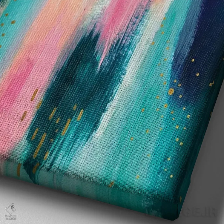 تابلو انتزاعی شماره ۴۴ اثر اتاوی - نمای نزدیک بافت بوم