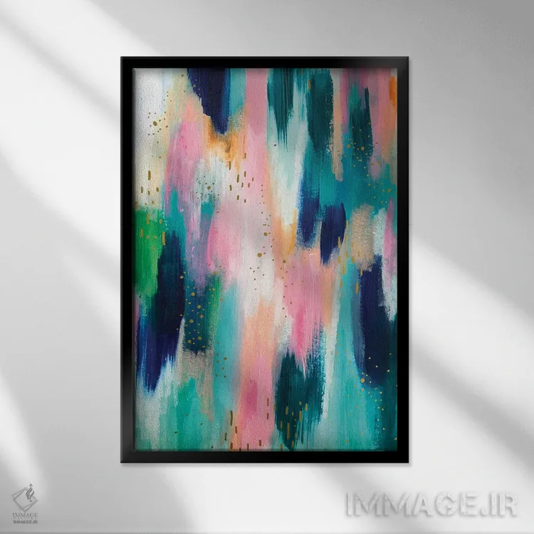 تابلو انتزاعی شماره ۴۴ اثر اتاوی - نمای قابدار مشکی