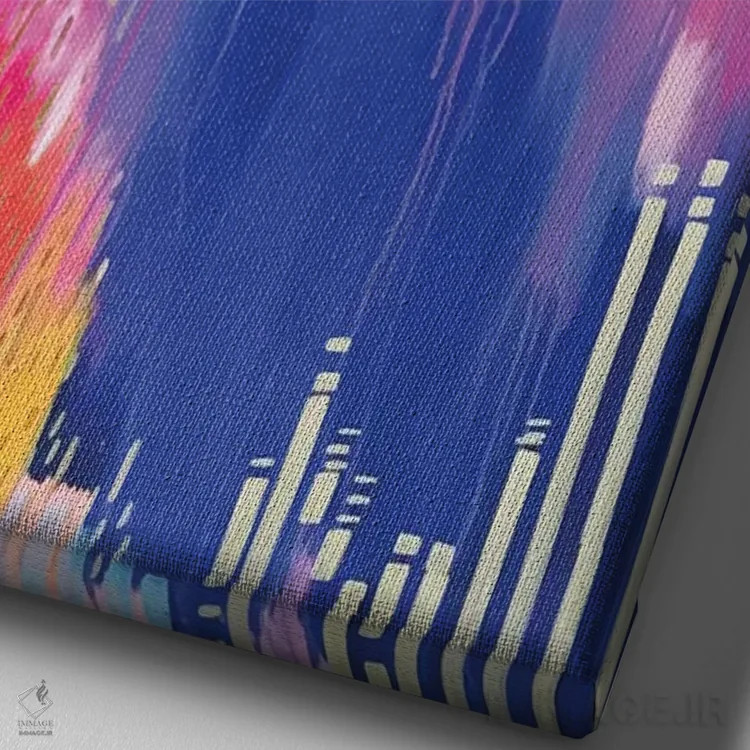 تابلو انتزاعی شماره ۱۴ اثر اتاوی - نمای نزدیک بافت بوم