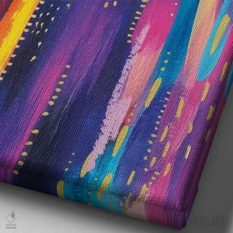 تابلو انتزاعی شماره ۱۵ اثر اتاوی - نمای نزدیک بافت بوم