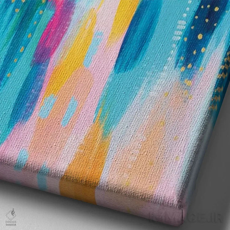 تابلو انتزاعی شماره ۱۷ اثر اتاوی - نمای نزدیک بافت بوم