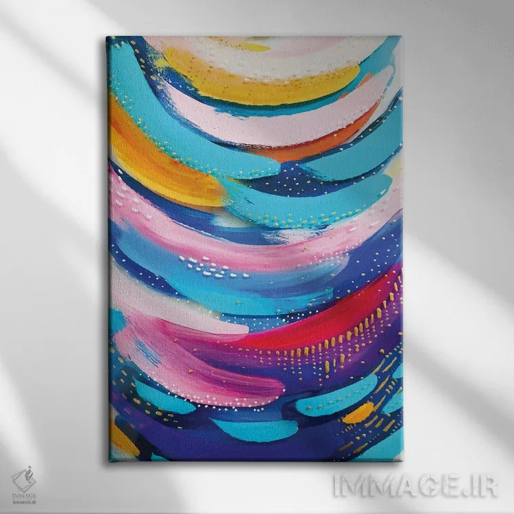 تابلو انتزاعی شماره ۲۰ اثر اتاوی - نمای روبهرو روی دیوار