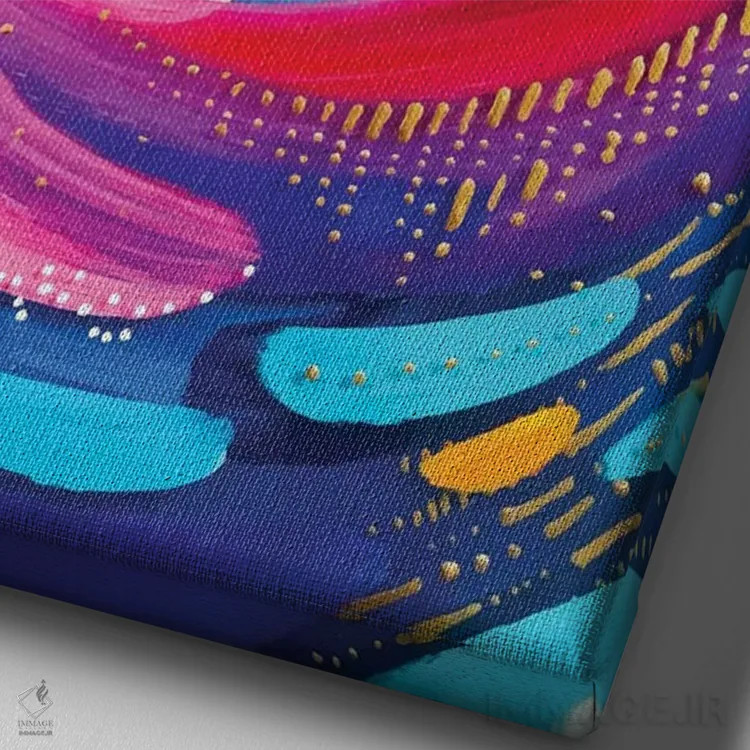 تابلو انتزاعی شماره ۲۰ اثر اتاوی - نمای نزدیک بافت بوم