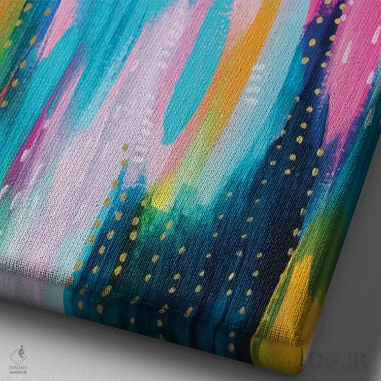 تابلو انتزاعی شماره ۲۷ اثر اتاوی - نمای نزدیک بافت بوم