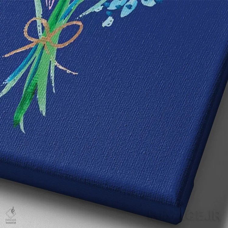 تابلو دکوراتیو دسته گل دوم اثر اتاوی - نمای نزدیک بافت بوم