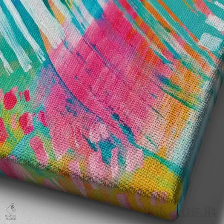 تابلو انتزاعی شماره ۳۲ اثر اتاوی - نمای نزدیک بافت بوم