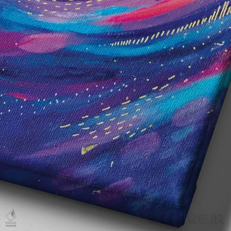 تابلو انتزاعی شماره ۳۴ اثر اتاوی - نمای نزدیک بافت بوم