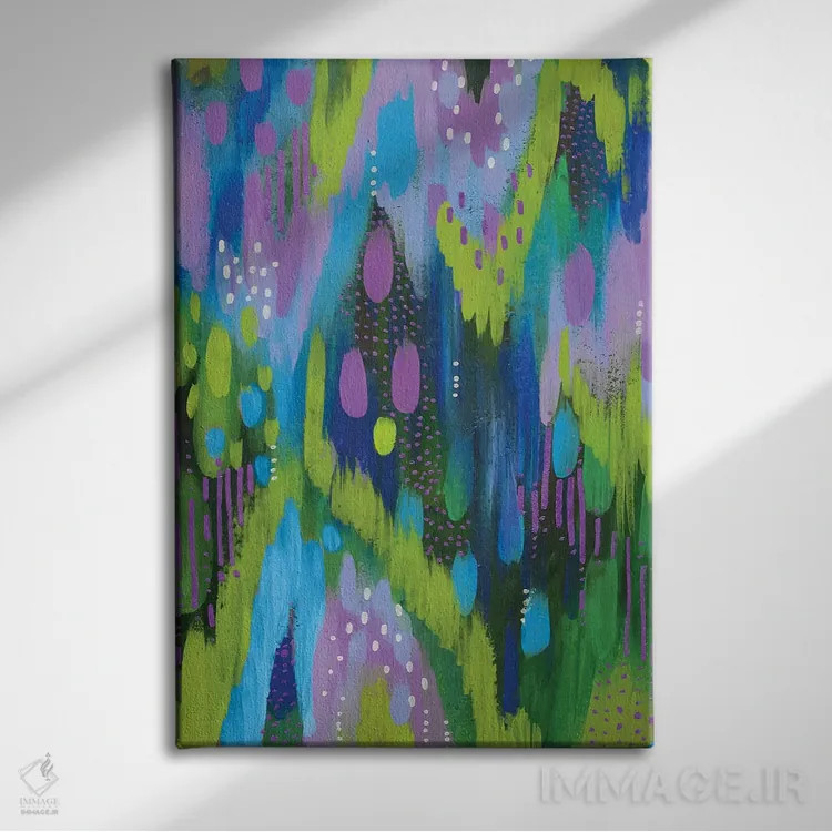 تابلو انتزاعی شماره ۳۷ اثر اتاوی - نمای روبهرو روی دیوار