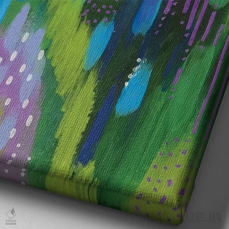 تابلو انتزاعی شماره ۳۷ اثر اتاوی - نمای نزدیک بافت بوم