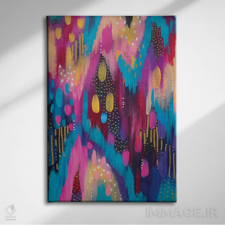 تابلو انتزاعی شماره ۳۸ اثر اتاوی - نمای روبهرو روی دیوار