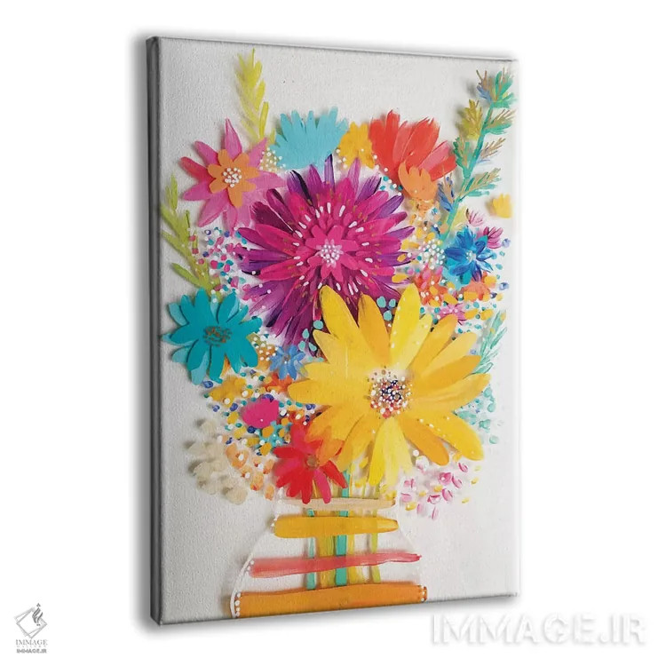 تابلو دکوراتیو دسته گل چهارم اثر اتاوی - نمای پرسپکتیو محصول