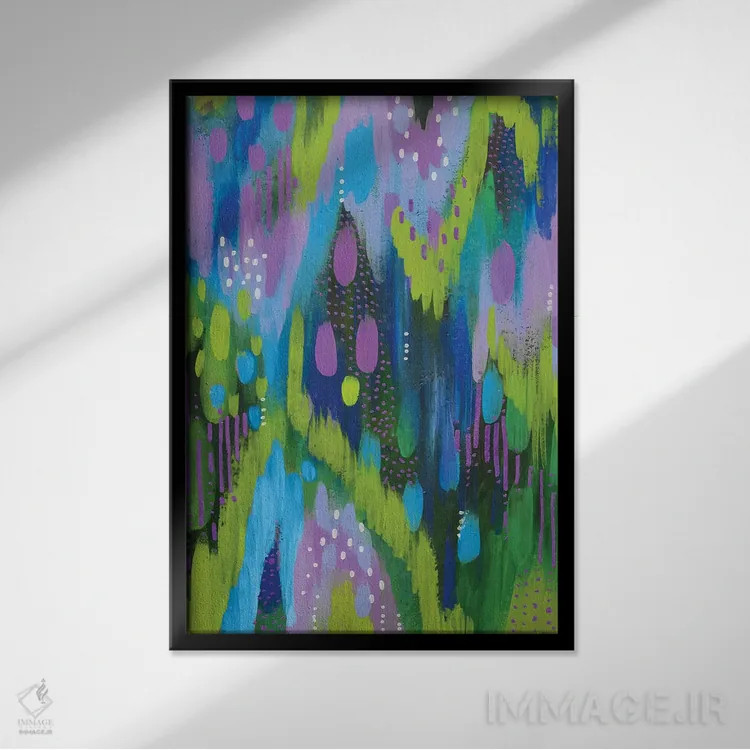 تابلو انتزاعی شماره ۳۷ اثر اتاوی - نمای قابدار مشکی