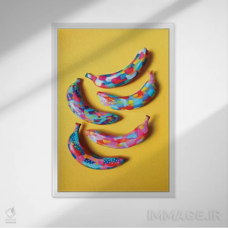 تابلو مینیمال موز II اثر اتاوی - نمای قابدار سفید