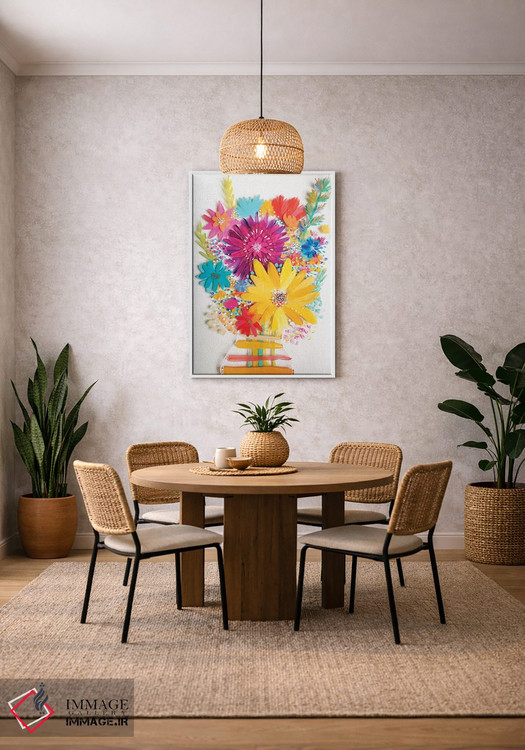 تابلو دکوراتیو دسته گل چهارم اثر اتاوی - D2W