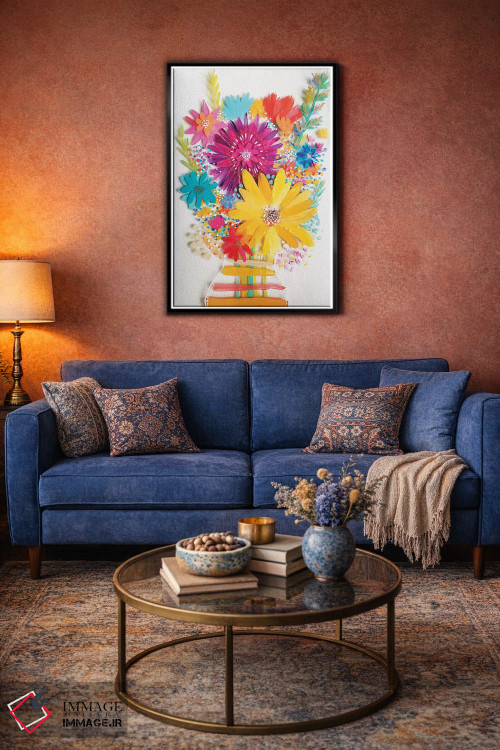 تابلو دکوراتیو دسته گل چهارم اثر اتاوی - D3B