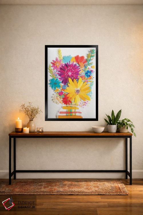 تابلو دکوراتیو دسته گل چهارم اثر اتاوی - D4B