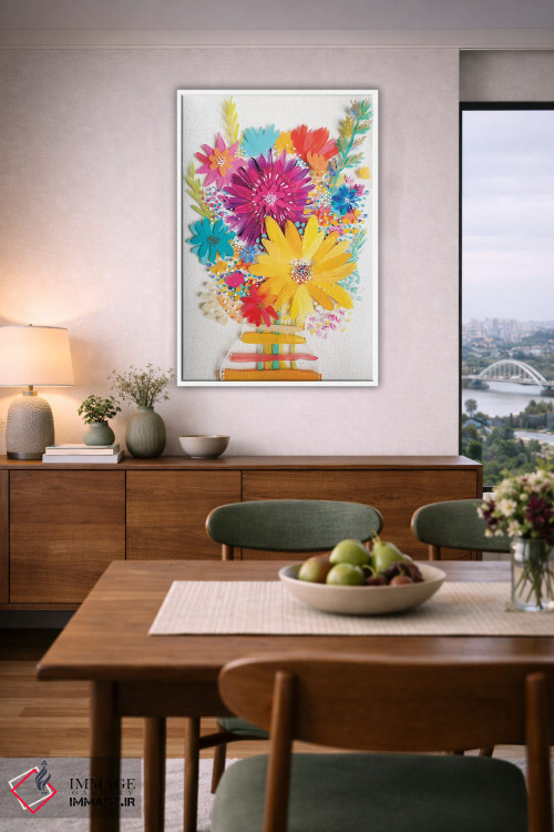تابلو دکوراتیو دسته گل چهارم اثر اتاوی - D5W
