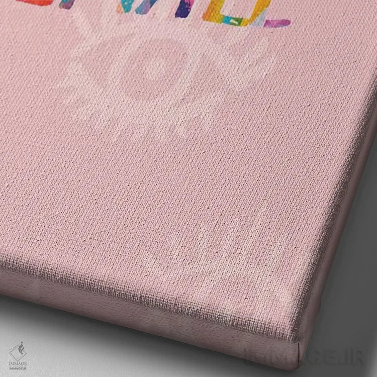 تابلو دکوراتیو آینده زنانه است اثر اتاوی - نمای نزدیک بافت بوم