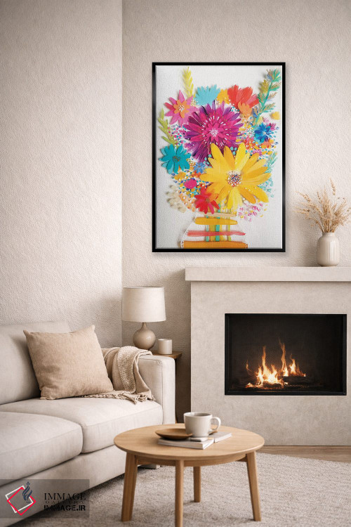 تابلو دکوراتیو دسته گل چهارم اثر اتاوی - D6B