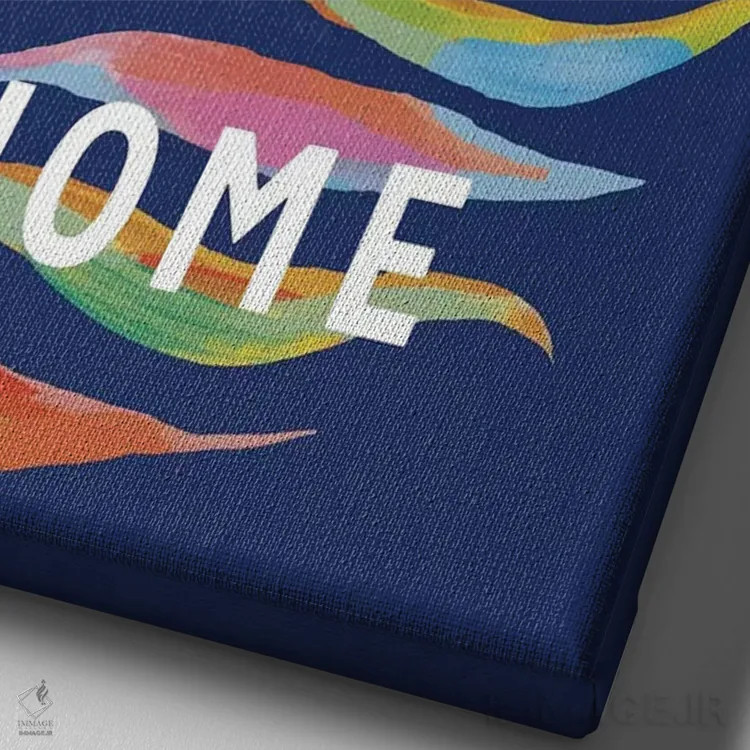 تابلو دکوراتیو خانه اثر اتاوی - نمای نزدیک بافت بوم